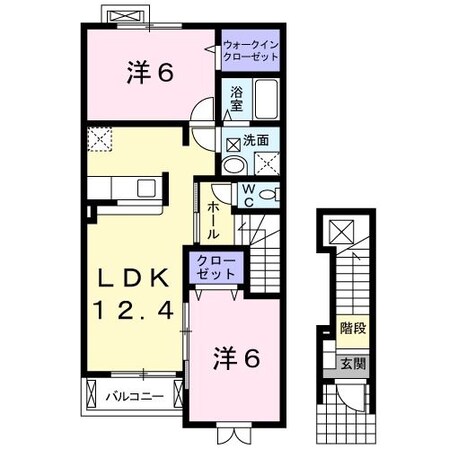 プリフィオーレ　Ｂの物件間取画像